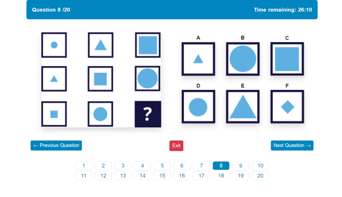 اختبار الذكاء العام IQ FreeTest